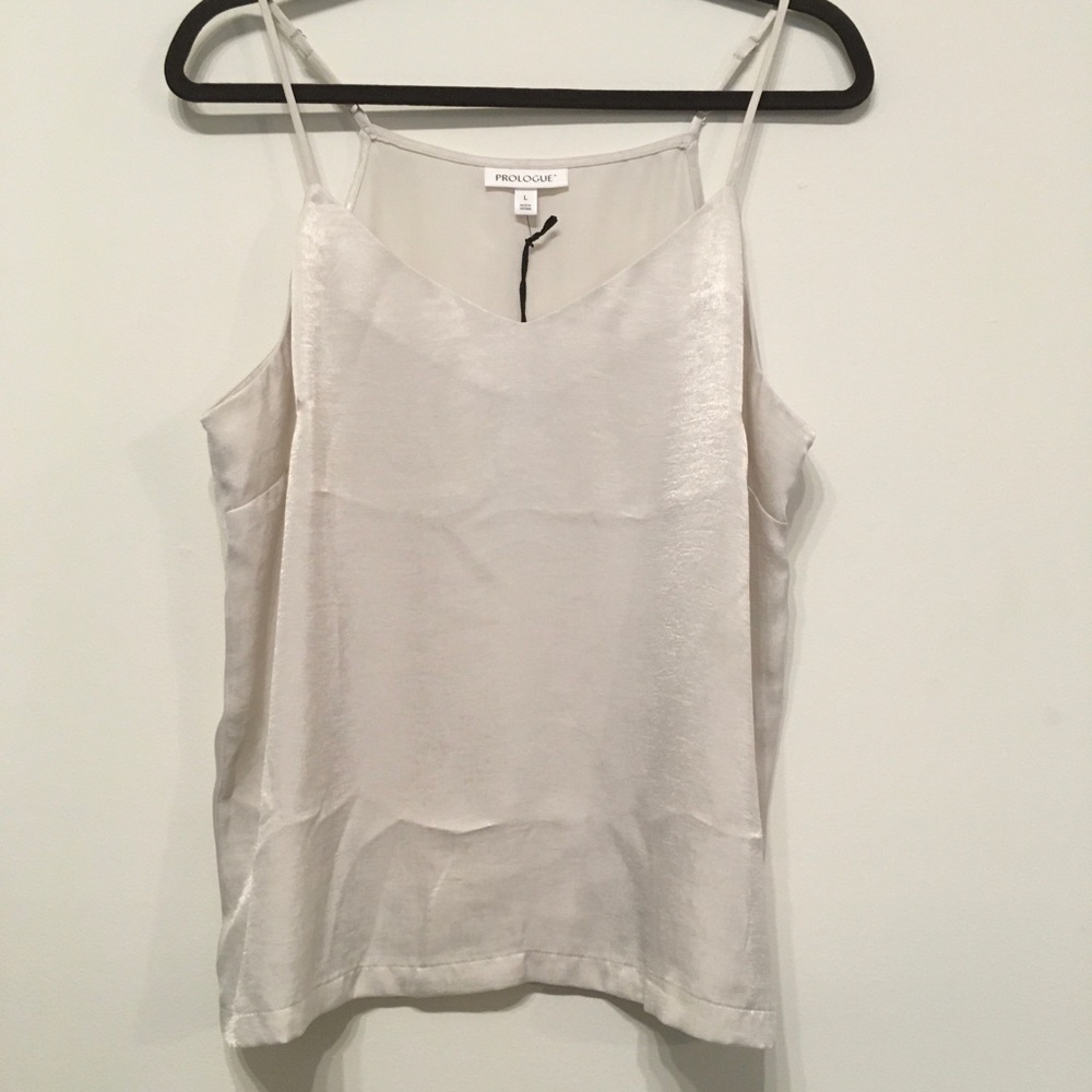 New! Silver tank top - size L